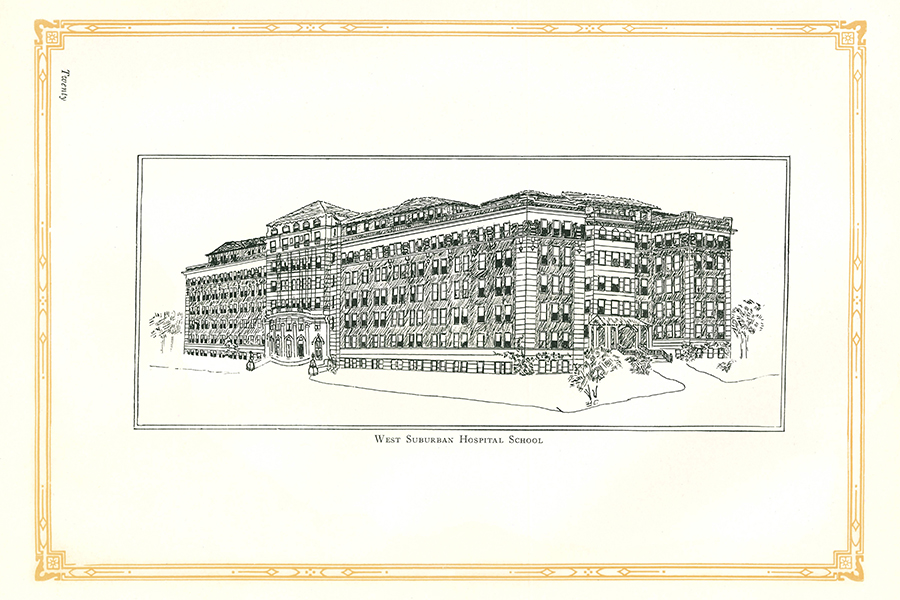 Image of West Suburban Hospital School from a 1924 yearbook