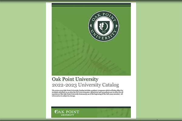 Cover of the University Catalog